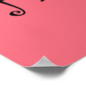 Hoo Data in Roze-Poster Poster (Hoek)