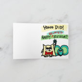 Hoo had een Birthday Belated Birthday Kaart met Ow (Binnen)