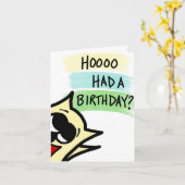 Hoo had een Birthday Belated Birthday Kaart met Ow (Gele Bloem)