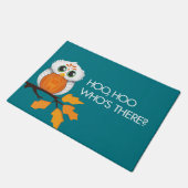 Hoo hoo die er is - Owl Deurklep Deurmat (Schuin)