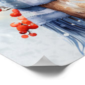 Hoo Hoo Kleine Uil Vrolijk Kerstfeest Poster (Hoek)