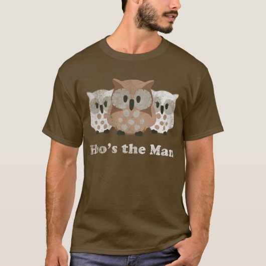 Hoo is het Man donker T-shirt (Voorkant)