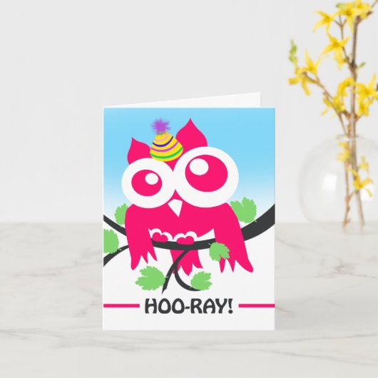 Hoo-Ray, het is je verjaardag, grappige verjaardag Kaart (Gele Bloem)