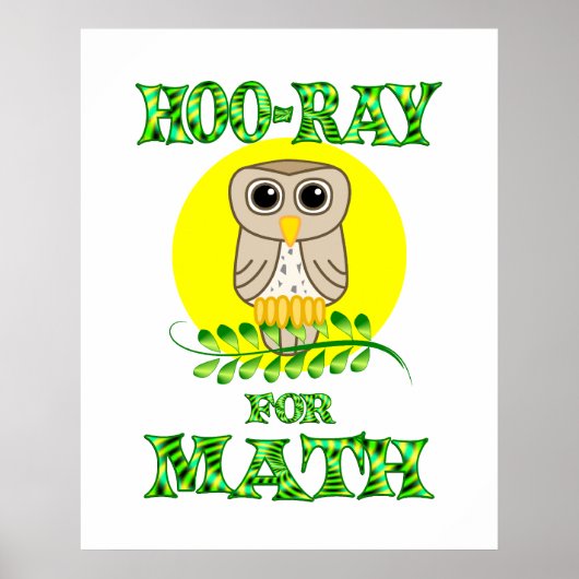 Hoo-Ray voor Wiskunde Poster (Voorkant)