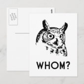 Hoo Who Whom Grammar Owl Briefkaart (Voorkant / Achterkant)