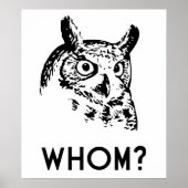 Hoo Who Whom Grammar Owl Poster (Voorkant)