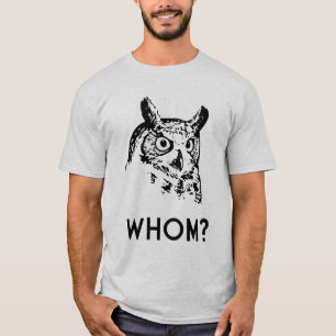Hoo Who Whom Grammar Owl T-shirt