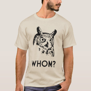 Hoo Who Whom Grammar Owl T-shirt