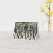 Hooah! Army Soldier Boot Camp Cadet Kaart (Gele Bloem)