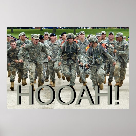 Hooah! Army Soldier Boot Camp Cadet Poster (Voorkant)