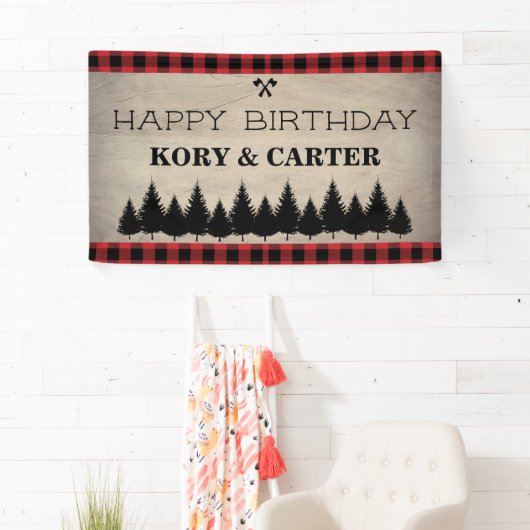 Hood Buffalo Plaid Birthday Spandoek (Insitu)