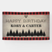 Hood Buffalo Plaid Birthday Spandoek (Horizontaal)