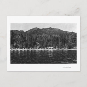 Hood Canal, WA Uitzicht en Beacon Point Resort Briefkaart
