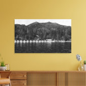 Hood Canal, WA Uitzicht en Beacon Point Resort Canvas Afdruk (Insitu (Woonkamer))