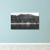 Hood Canal, WA Uitzicht en Beacon Point Resort Canvas Afdruk (Insitu (Houten vloer))