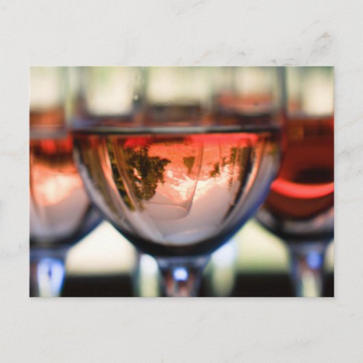 Hood in een wijnglas briefkaart (Voorkant)