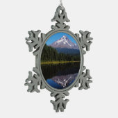 Hood in het meer tin sneeuwvlok ornament (Links)