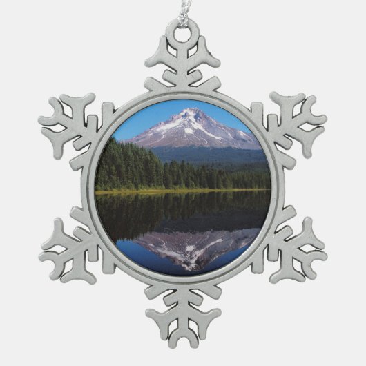 Hood in het meer tin sneeuwvlok ornament (Voorkant)