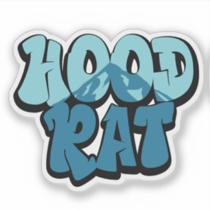 Hood Rat graffiti Mount Hood Oregon Mountain Sticker