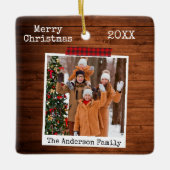 Hood Red Pset Craft Direct Photo Style Keramisch Ornament (Voorkant)