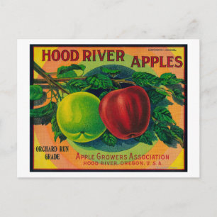 Hood River Apple Crate LabelHood River, OF Briefkaart