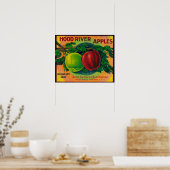 Hood River Apple Crate LabelHood River, OF Poster (Keuken)