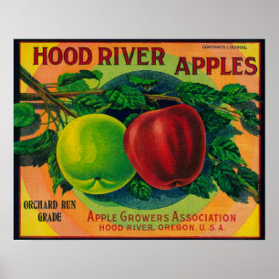Hood River Apple Crate LabelHood River, OF Poster
