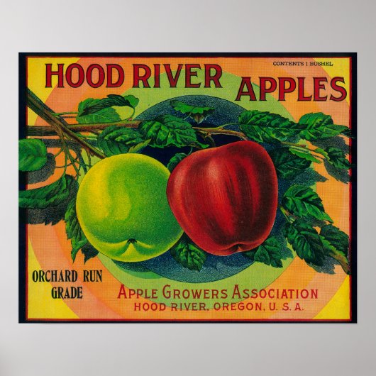 Hood River Apple Crate LabelHood River, OF Poster (Voorkant)
