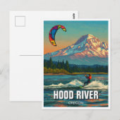 Hood River Kitesurfen Oregon Reizen Briefkaart (Voorkant / Achterkant)