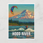 Hood River Kitesurfen Oregon Reizen Briefkaart (Voorkant)