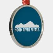 Hood River Oregon alstublieft Metalen Ornament (Rechts)