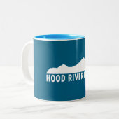 Hood River Oregon alstublieft Tweekleurige Koffiemok (Voorkant links)