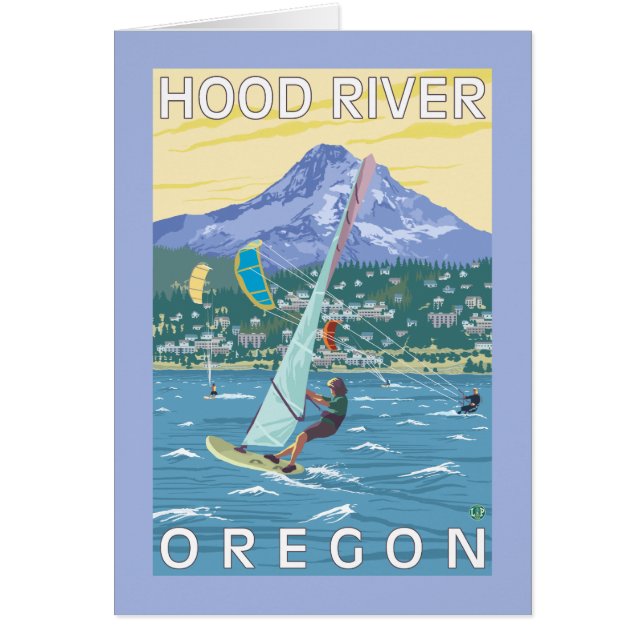 Hood River, ORWind Surfers & Kite Boarders (Voorkant)