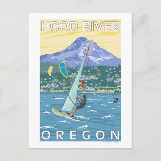Hood River, ORWind Surfers & Kite Boarders Briefkaart (Voorkant)