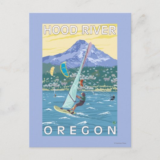 Hood River, ORWind Surfers & Kite Boarders Briefkaart (Voorkant)
