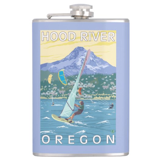 Hood River, ORWind Surfers & Kite Boarders Heupfles (Voorkant)
