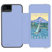 Hood River, ORWind Surfers & Kite Boarders Incipio iPhone Portemonnee Hoesje (Agenda Open)