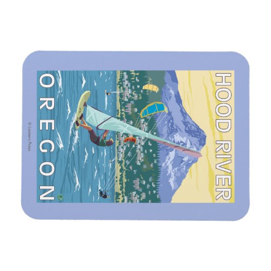 Hood River, ORWind Surfers & Kite Boarders Magneet (Horizontaal)