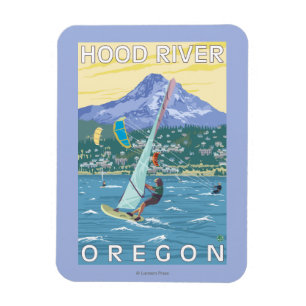 Hood River, ORWind Surfers & Kite Boarders Magneet