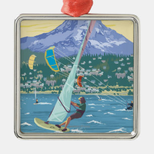 Hood River, ORWind Surfers & Kite Boarders Metalen Ornament