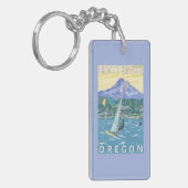 Hood River, ORWind Surfers & Kite Boarders Sleutelhanger (Voorkant Links)