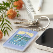 Hood River, ORWind Surfers & Kite Boarders Sleutelhanger (Voorkant Rechts)