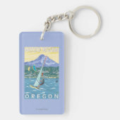 Hood River, ORWind Surfers & Kite Boarders Sleutelhanger (achterkant)