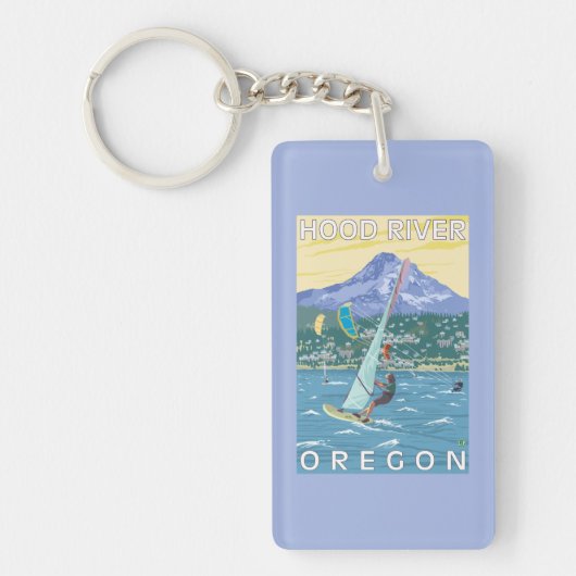 Hood River, ORWind Surfers & Kite Boarders Sleutelhanger (Voorkant)