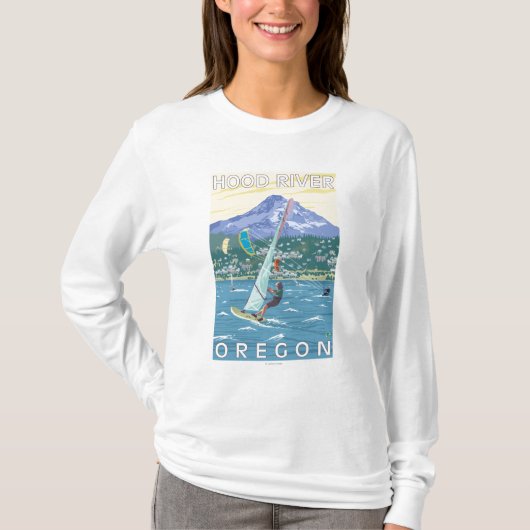 Hood River, ORWind Surfers & Kite Boarders T-shirt (Voorkant)