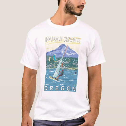 Hood River, ORWind Surfers & Kite Boarders T-shirt (Voorkant)