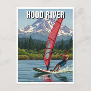 Hood River Windsurfing Oregon Reizen Briefkaart
