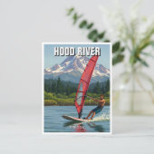 Hood River Windsurfing Oregon Reizen Briefkaart (Staand voorkant)