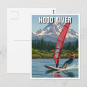 Hood River Windsurfing Oregon Reizen Briefkaart (Voorkant / Achterkant)