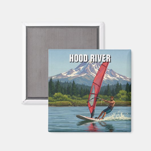 Hood River Windsurfing Oregon Reizen Magneet (Voorkant / Achterkant)